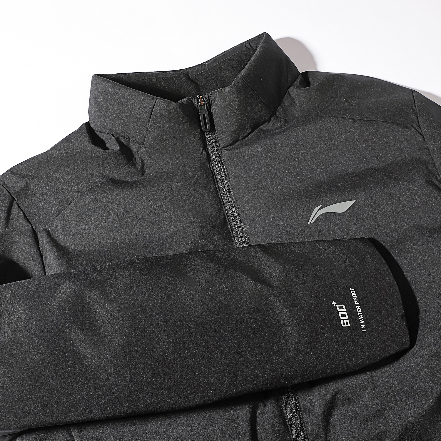 李宁薄款无帽羽绒服男2025冬季新款立体裁剪商务休闲运动风衣外套