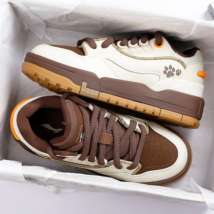 李宁秋冬款加厚板鞋低帮男鞋2025冬季新款001 BTC软底潮流休闲鞋