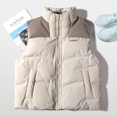 李宁工装风羽绒马甲男款2025冬季新款反伍系列80%鸭绒无袖羽绒服