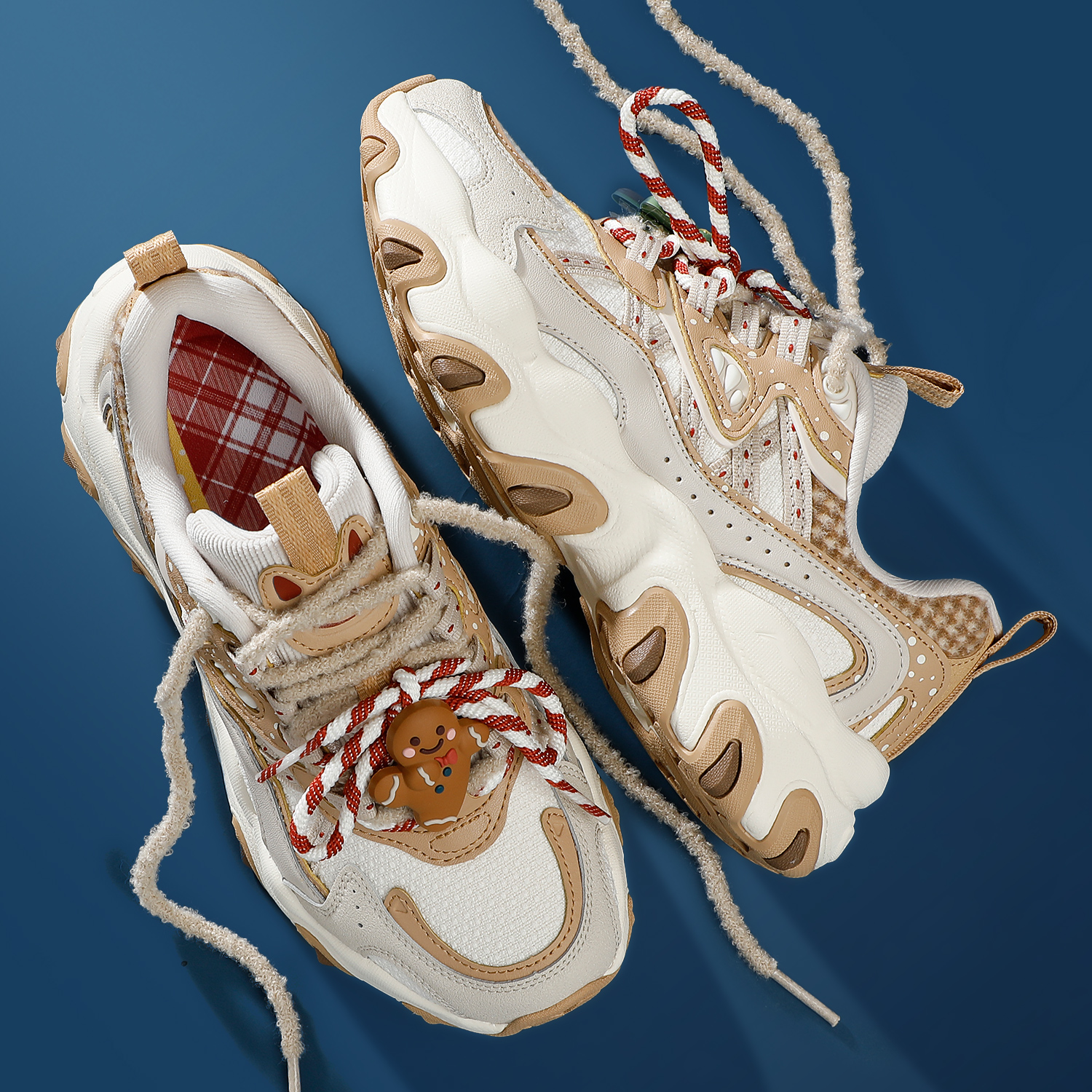 李宁姜饼人猫爪Lite3休闲鞋女鞋2025冬季新款运动鞋厚底老爹鞋