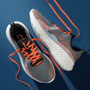 李宁轻质新款跑步鞋2025夏季新款软弹男鞋网面透气运动鞋AGLV221