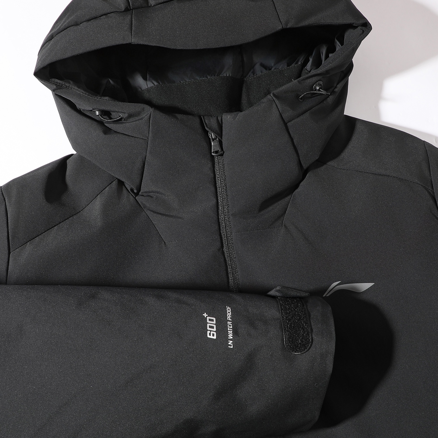 李宁薄款无帽羽绒服男2025冬季新款立体裁剪商务休闲运动风衣外套