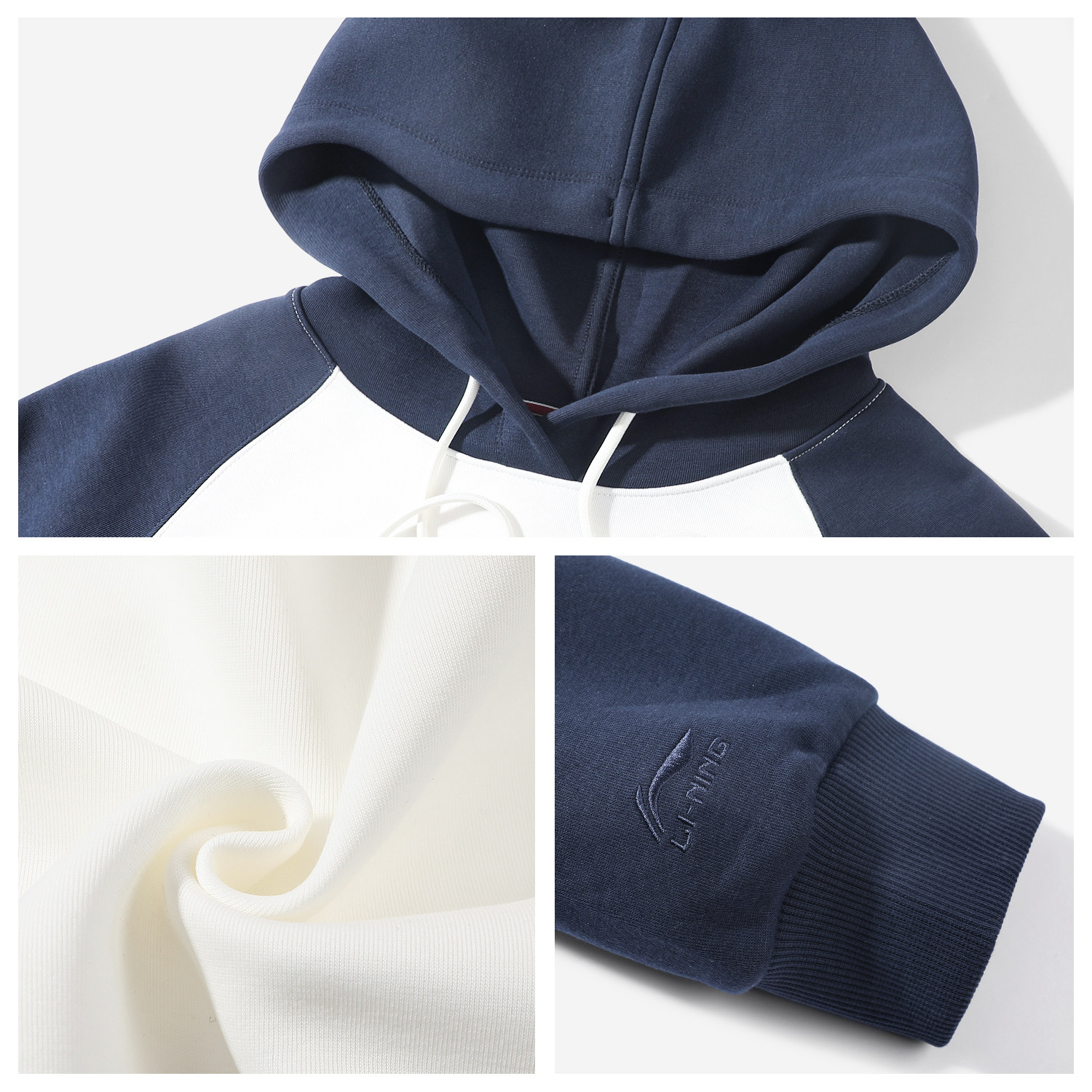 李宁连帽卫衣女2026春季新款运动潮流系列宽松套头衫舒适撞色长袖,运动服/休闲服装,运动卫衣/套头衫,淘宝优惠券,粉丝福利购,淘宝优惠卷