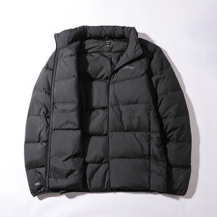 李宁立领短羽绒服男2025冬季新款修身鸭绒保暖立体裁剪无帽外套