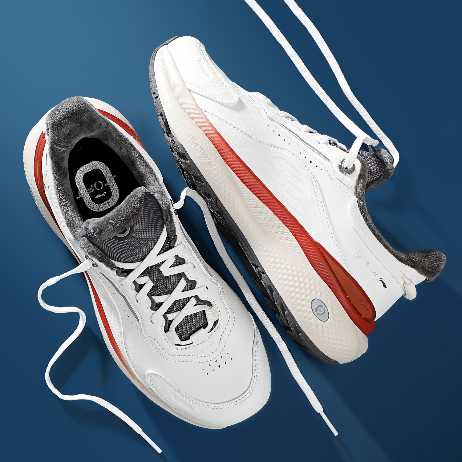 李宁秋冬款SOFT加绒休闲鞋女2025冬季新款软弹女鞋舒适防滑运动鞋