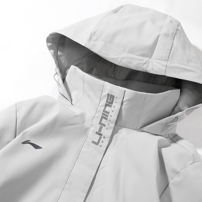 李宁运动风衣女款2025春季新品防风防泼水连帽冲锋衣外套AFDUA18