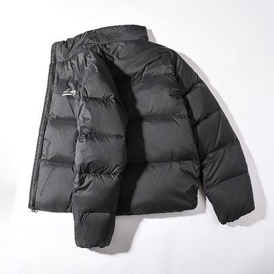 李宁高领无帽短羽绒服女款2025冬季新款开衫加厚宽松保暖百搭外套