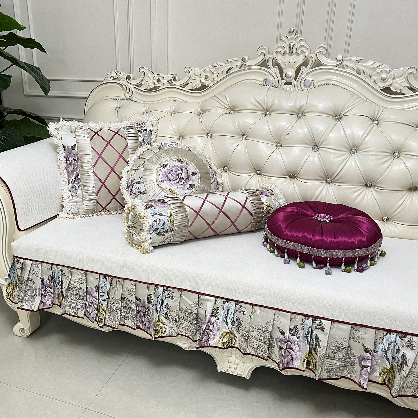 欧式圆枕高档糖果枕新古典长腰枕新品含芯包邮美式抱枕沙发垫防滑