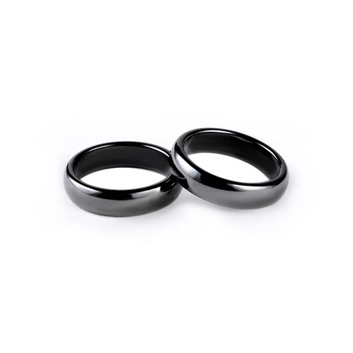 磁疗保健磁石戒指磁性黑胆石指环