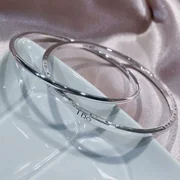 Hồng Kông sang Thắng bạc sterling bạc S999 thời trang bạc nguyên chất I Do nhẫn đôi kín miệng đắt tiền vòng tay tiếng Anh nữ bạn gái - Vòng đeo tay Cuff