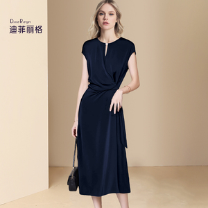 迪菲丽格DIFFIE RIEGER 女神范穿搭轻奢系带连衣裙 6403558