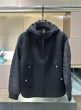 Cavalli Class 25秋冬新款 男士时尚拼接连帽休闲外套 CM082E3589