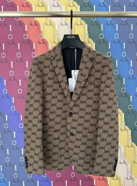 DEGAIA 鼎锋秋冬推荐 男士时尚字母满印花版休闲西服DUGBAX137612