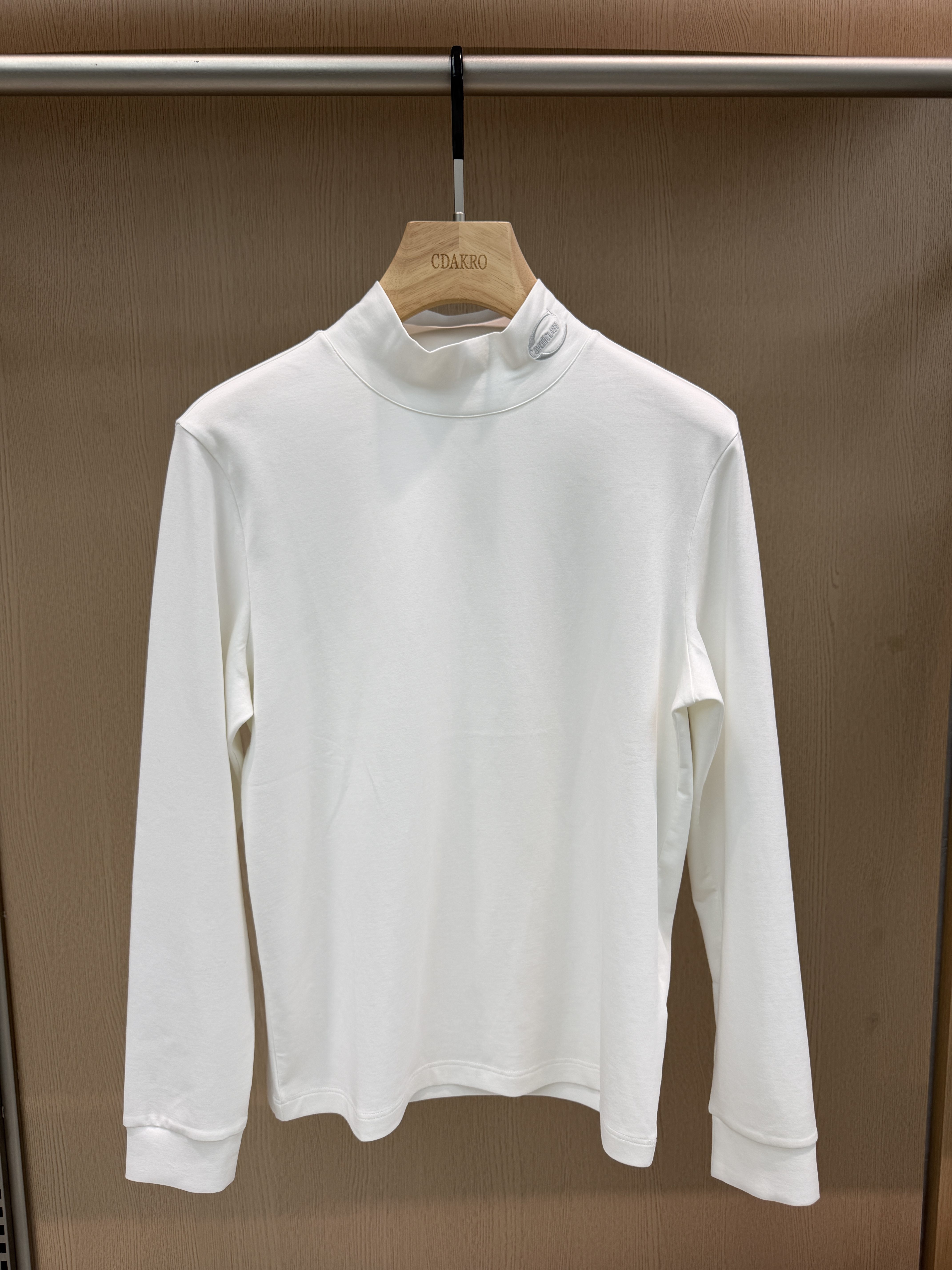 Cavalli Class男装26秋冬新款长袖T恤领口刺绣半高领CM102F3459