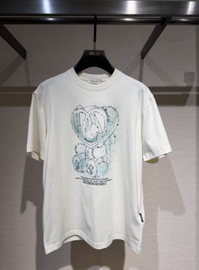 DEGAIA 26春夏新款 男士时尚卡通印花烫钻短袖T恤 DUIAAT200602