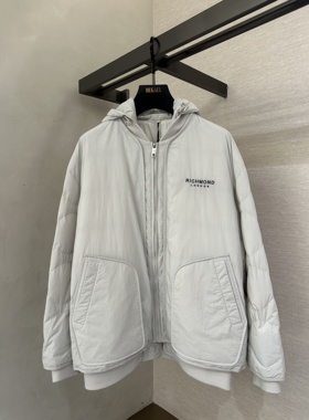 John Richmond 25秋冬新款 男士后背印花连帽羽绒服JUHBAY121169