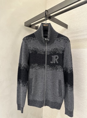 John Richmond 25秋冬新款 男士字母印花立领开衫 JUHBAS290012