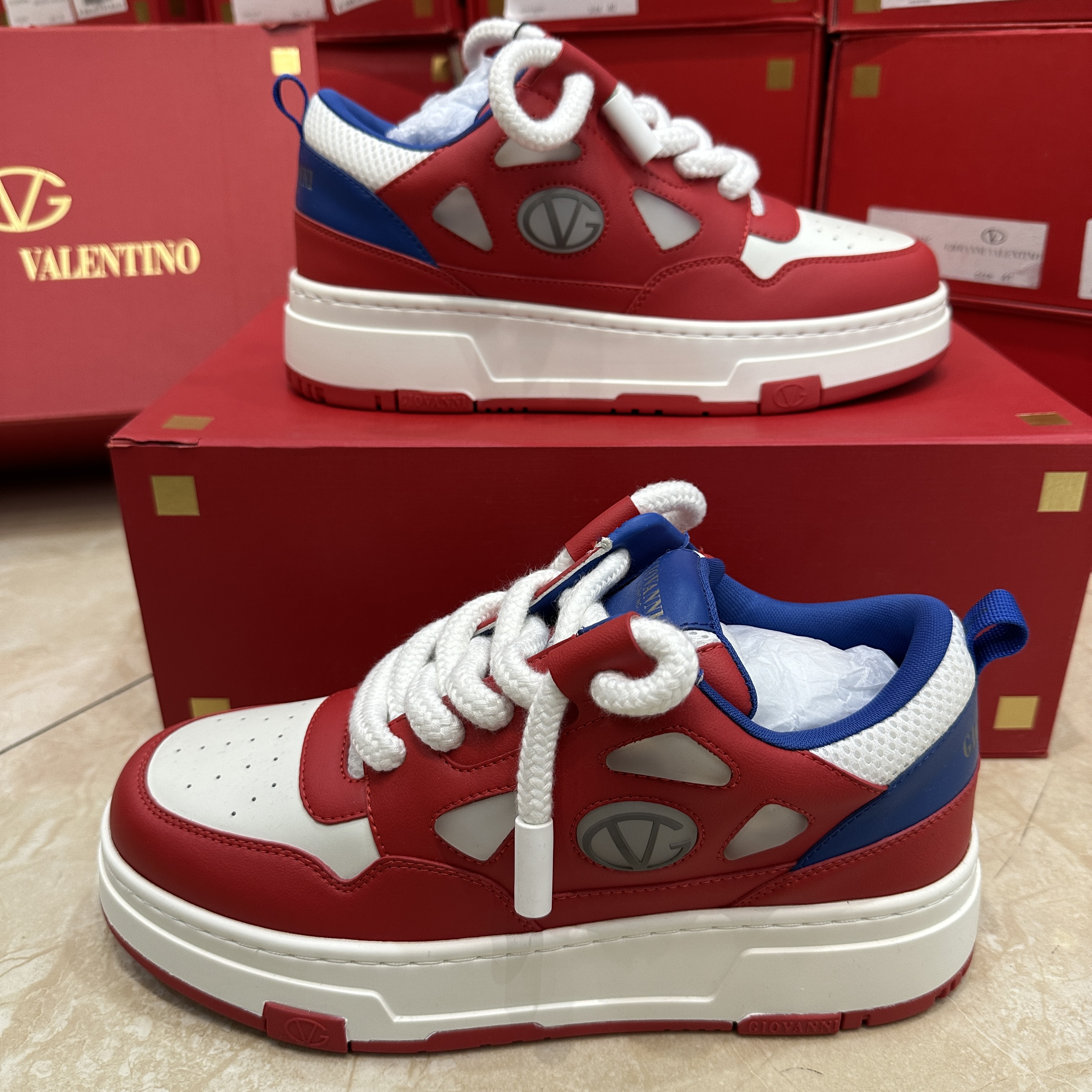 Giovanni Valentino 鼎锋秋冬推荐 男士拼色厚底休闲鞋GV24C-016F