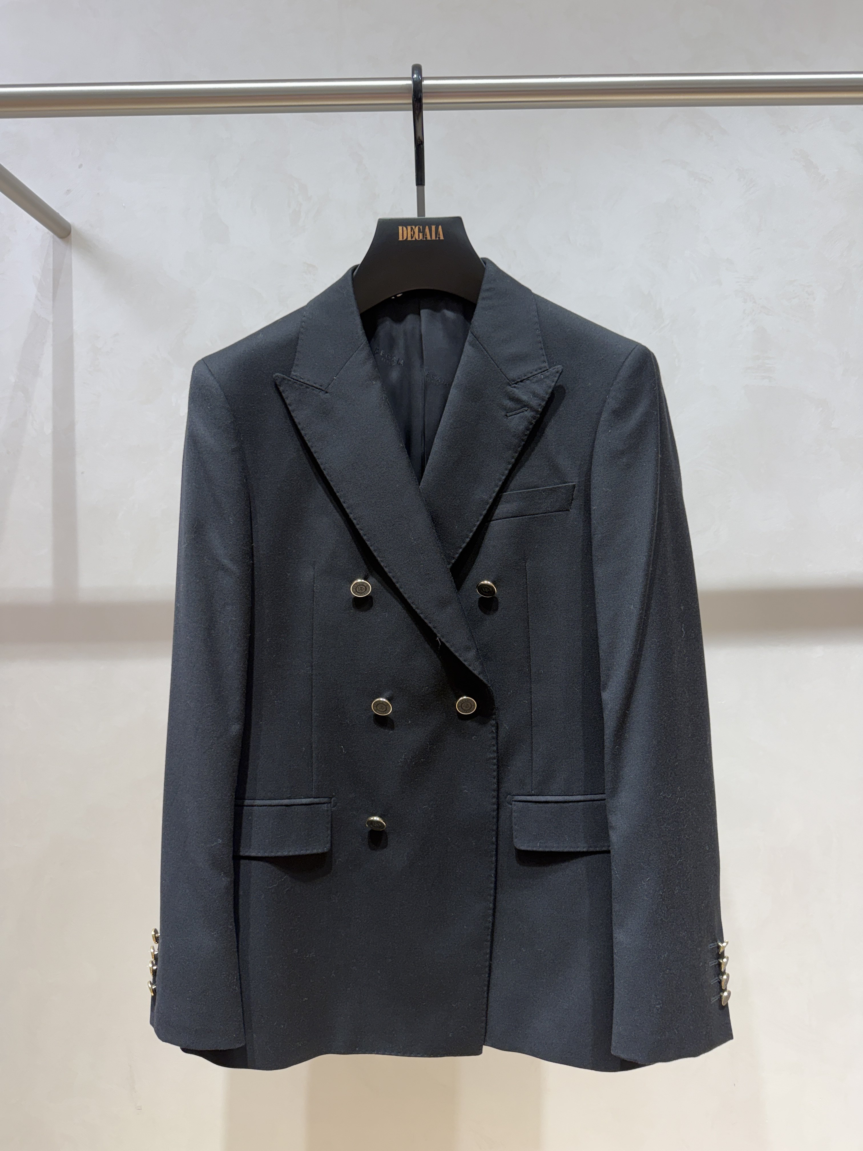 DEGAIA男装26秋冬新款西服纯色双排扣商务休闲款外套DUGBAI010995