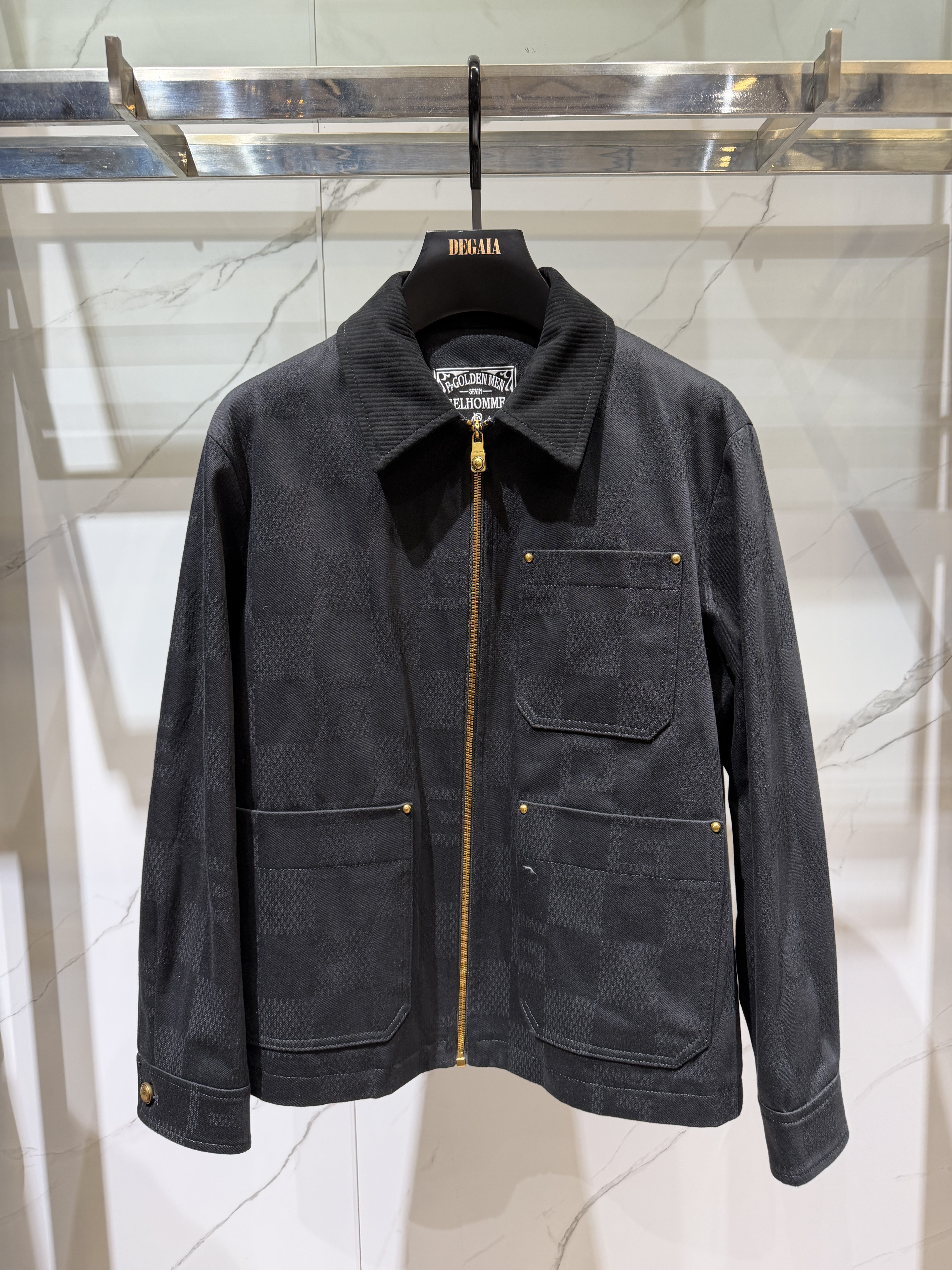 PP.GOLDEN 25秋冬新款 男士时尚多口袋格纹翻领夹克GJK90555316,男装,夹克,淘宝优惠券,粉丝福利购,淘宝优惠卷