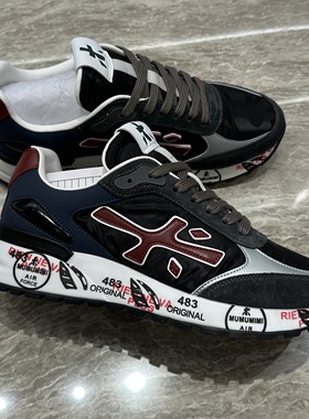 Chishaluo 25秋冬新款 男士时尚字母拼色系带米字鞋 CH12811F08F