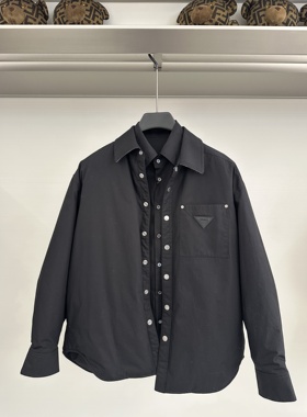 Cavalli Class 25秋冬新款 男士时尚假两件翻领羽绒服CM152E3590