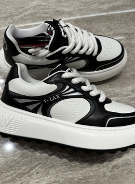 Chishaluo 25秋冬新款 男士时尚字母拼色系带厚底休闲鞋VL162200A