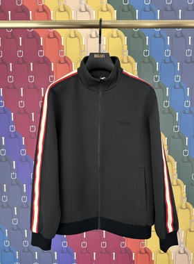 DEGAIA 鼎锋秋冬推荐 男士字母刺绣肩袖拼接立领夹克DUGBAI051151