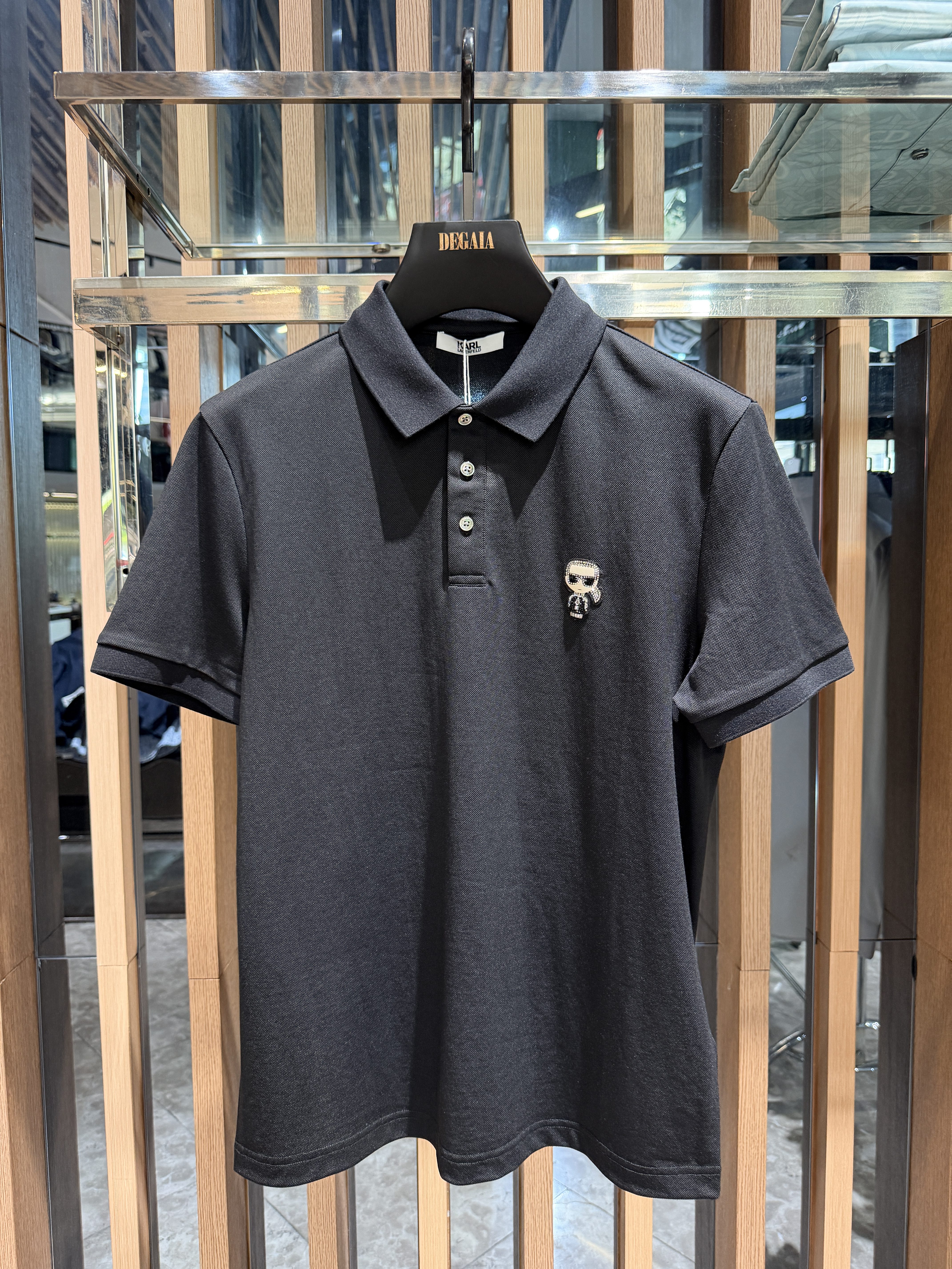 Karl Lagerfeld男装26夏季新款绣标烫钻短袖Polo衫1K1G30606008
