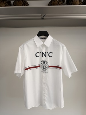 CNC 26春夏新款 男士时尚字母logo印花休闲翻领衬衫 811H281013