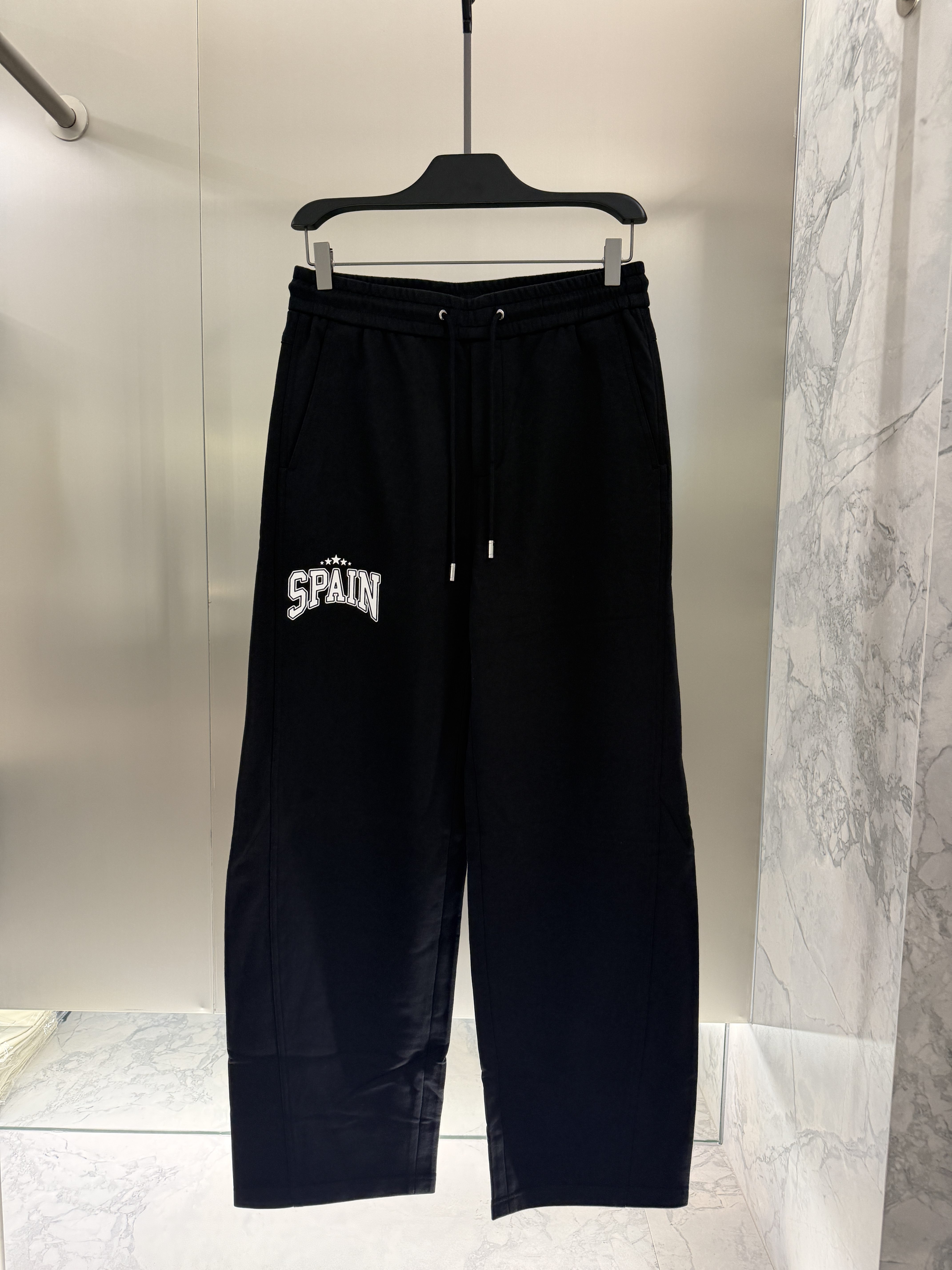 AOLAMA奥拉玛男装26夏季新款字母印花休闲裤宽松阔腿裤 880661305