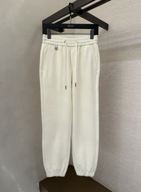 John Richmond 25秋冬新款 男士纯色加绒束脚休闲裤JUHBAI060718