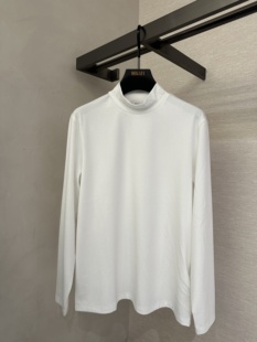 领口logo刺绣半高领长袖 男士 T恤DUHBAT191385 25秋冬新款 DEGAIA