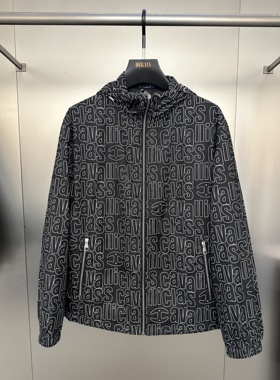 Cavalli CLASS 鼎锋秋冬推荐 男士满印花版连帽棉服CM082D4765