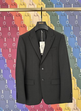 DEGAIA 鼎锋秋冬推荐 男士时尚徽章装饰休闲西服外套DUGBAI011006