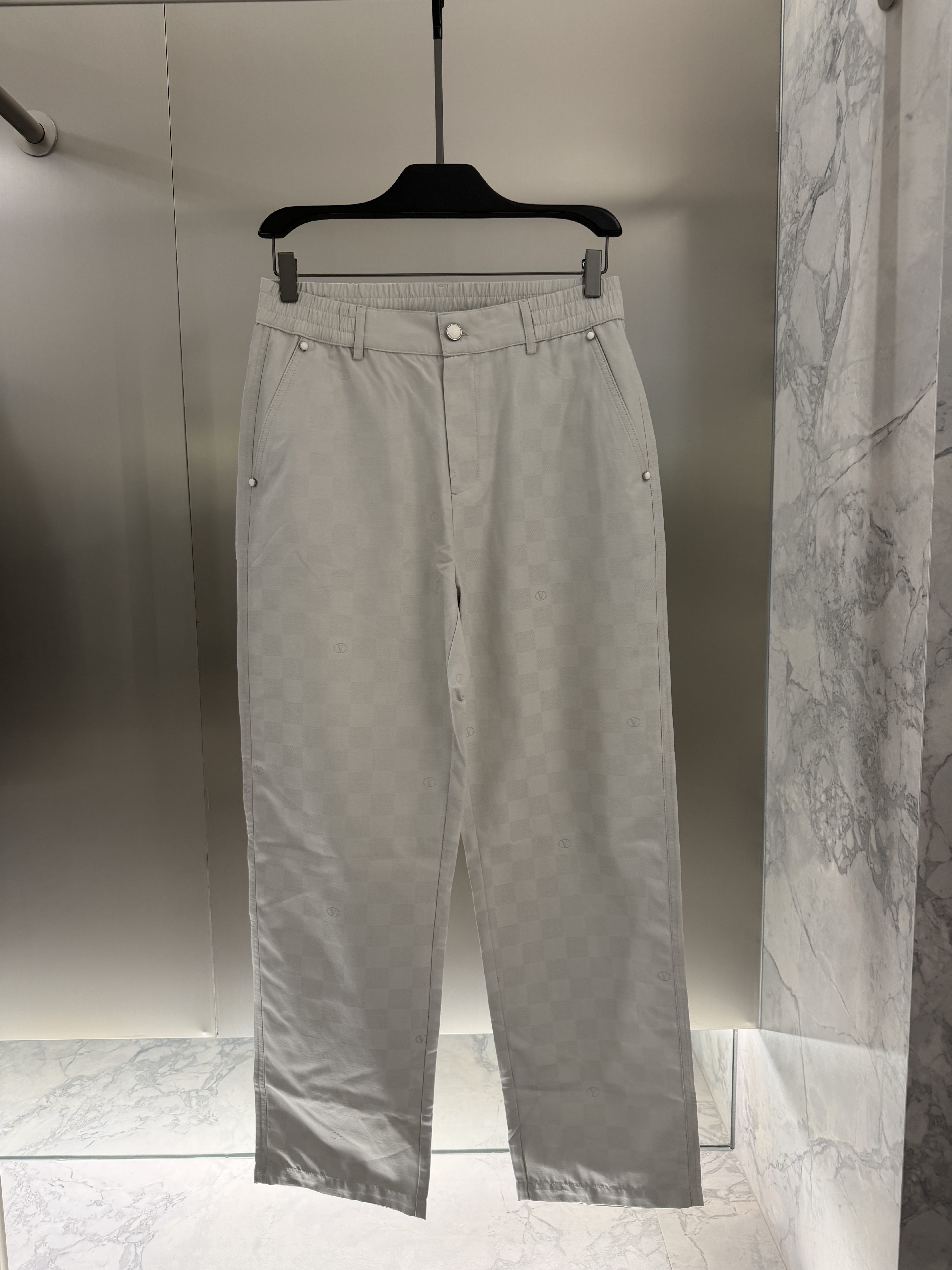 Giovanni Valentino男装26夏季新款格纹休闲裤直筒长裤VT61030315