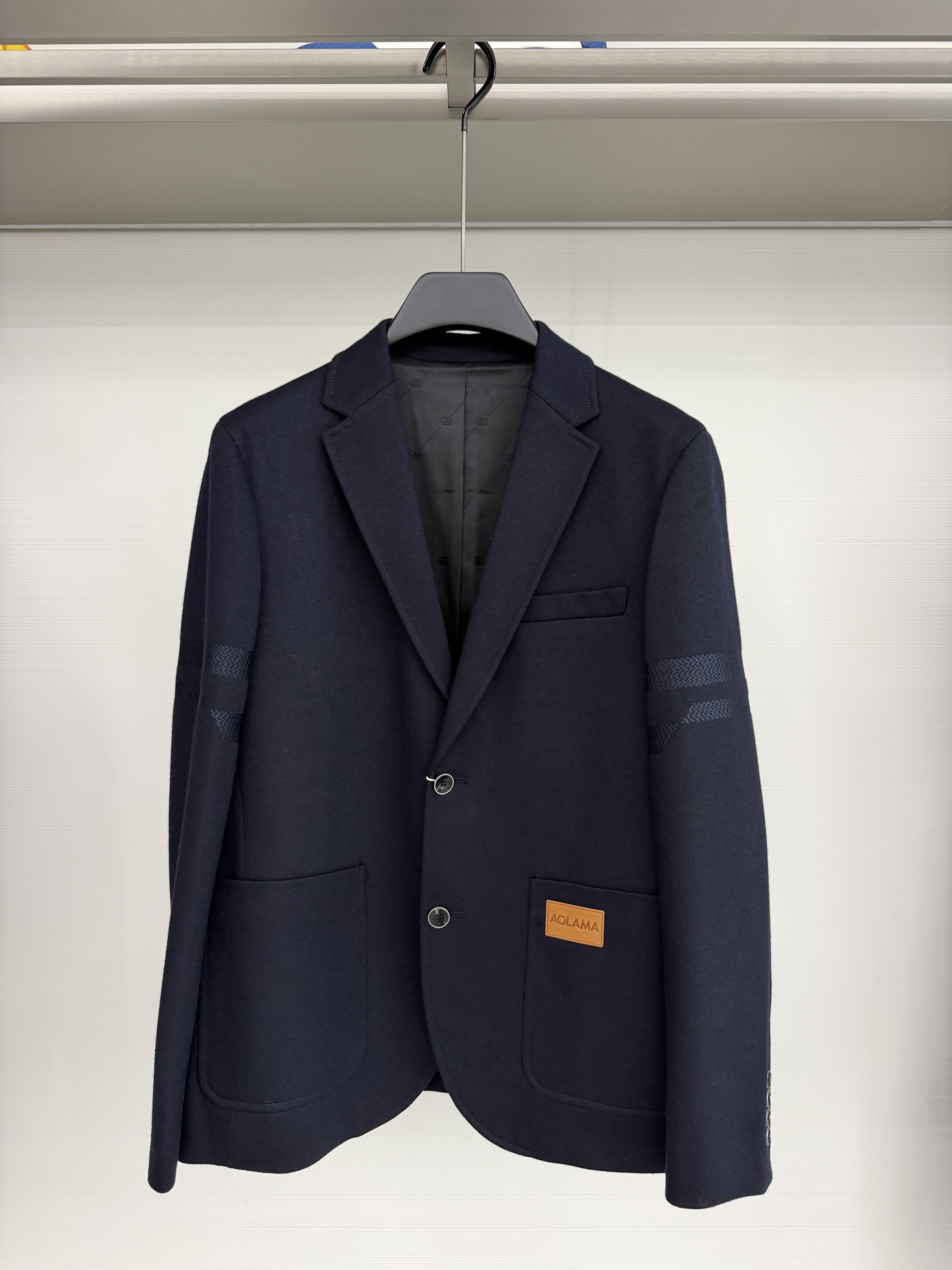 AOLAMA男装26秋冬新款针织西服翻领羊毛商务休闲外套881163339