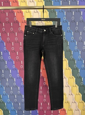 DEGAIA 鼎锋秋冬推荐 男士时尚字母印花水洗牛仔裤 DUFBAN081020