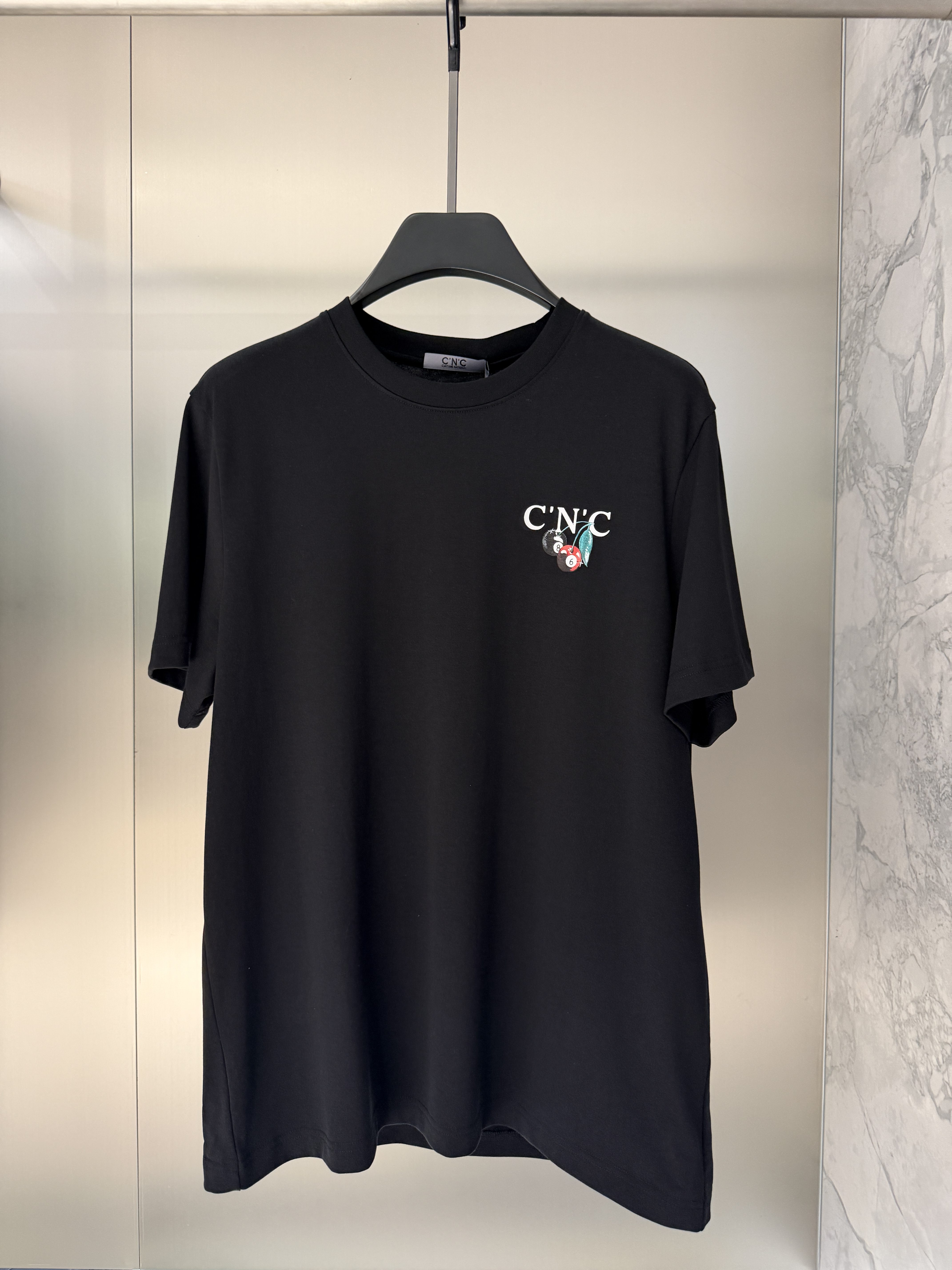 CNC 26春夏新款 男士时尚胸前后背字母印花短袖T恤 811H262170