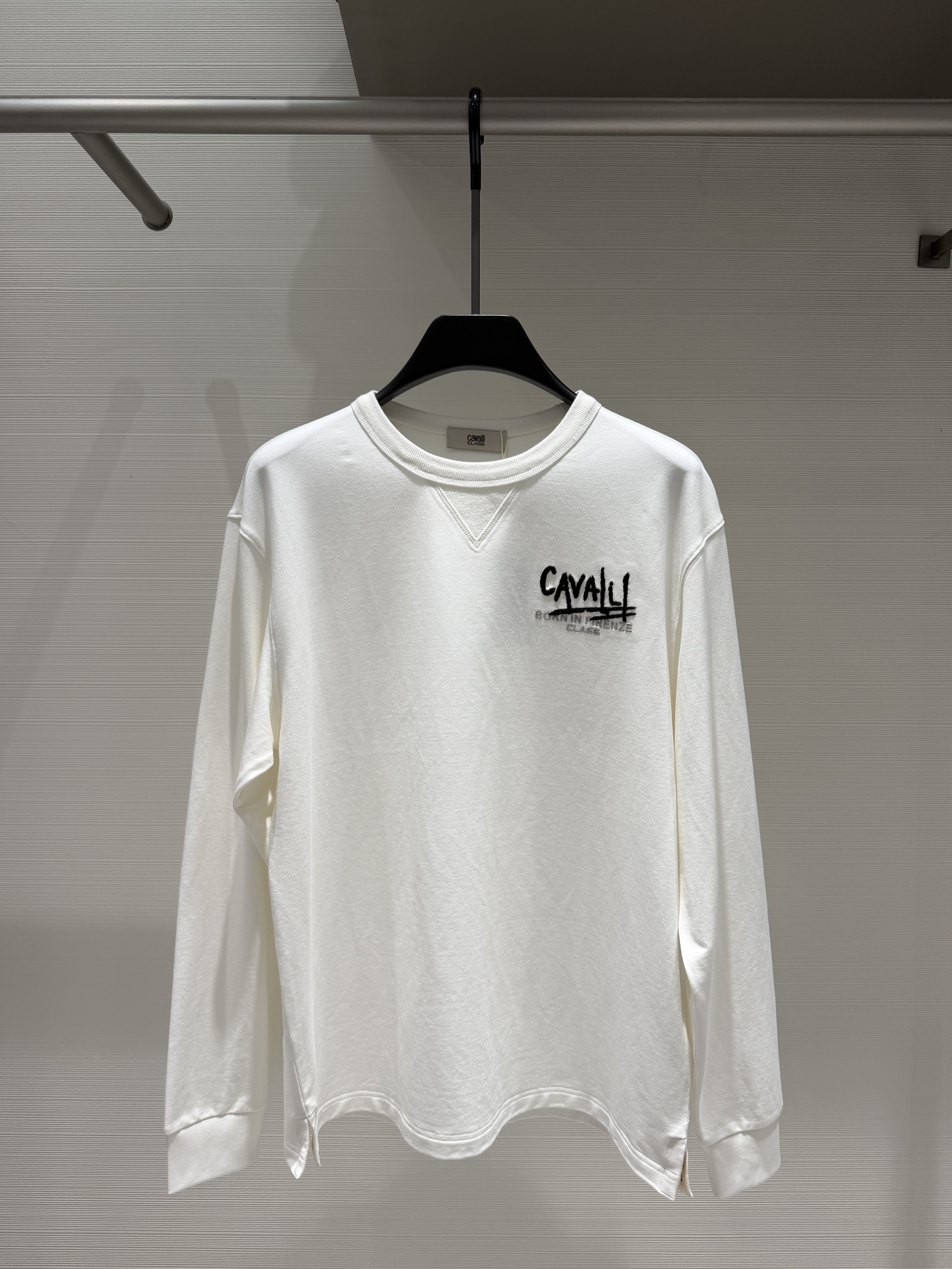 Cavalli Class 男装26秋冬新款刺绣长袖T恤休闲棉质CM102F3098