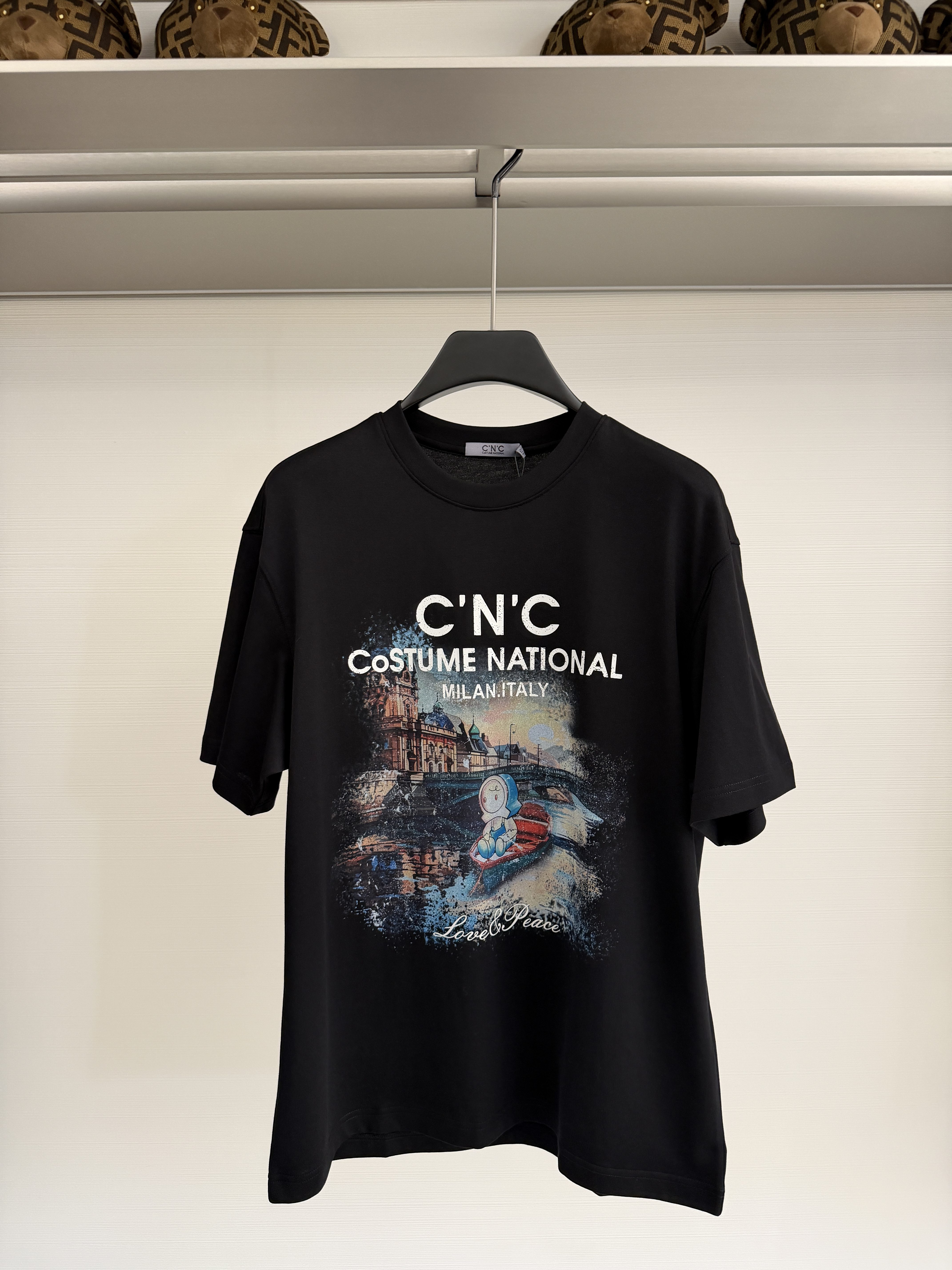 CNC 26春夏新款 男士时尚卡通字母图案印花短袖T恤 811H262007
