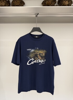 Cavalli Class 26春夏新款 男士图案字母印花短袖T恤 CM022F2336