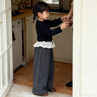 2025超火的加绒裤子女宝女童独特超好看韩系炸街小女孩洋气时髦厚