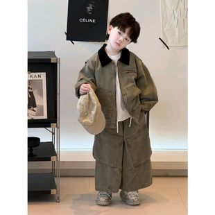 儿童外套小男孩炸街痞帅穿搭酷帅五岁男童潮帅气 套装 男式 小童秋季