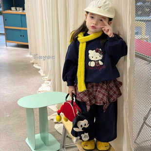 女童轻奢小众高端套装冬装搭配一整套超好看小女孩时尚炸街童装韩