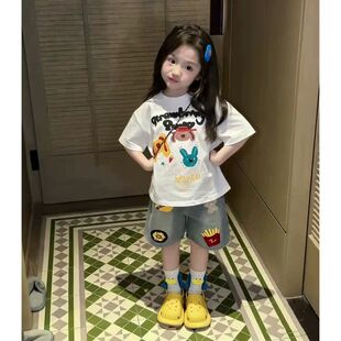 十岁女孩衣服适合夏天女童套装时尚洋气时髦女式大童夏装女款休闲