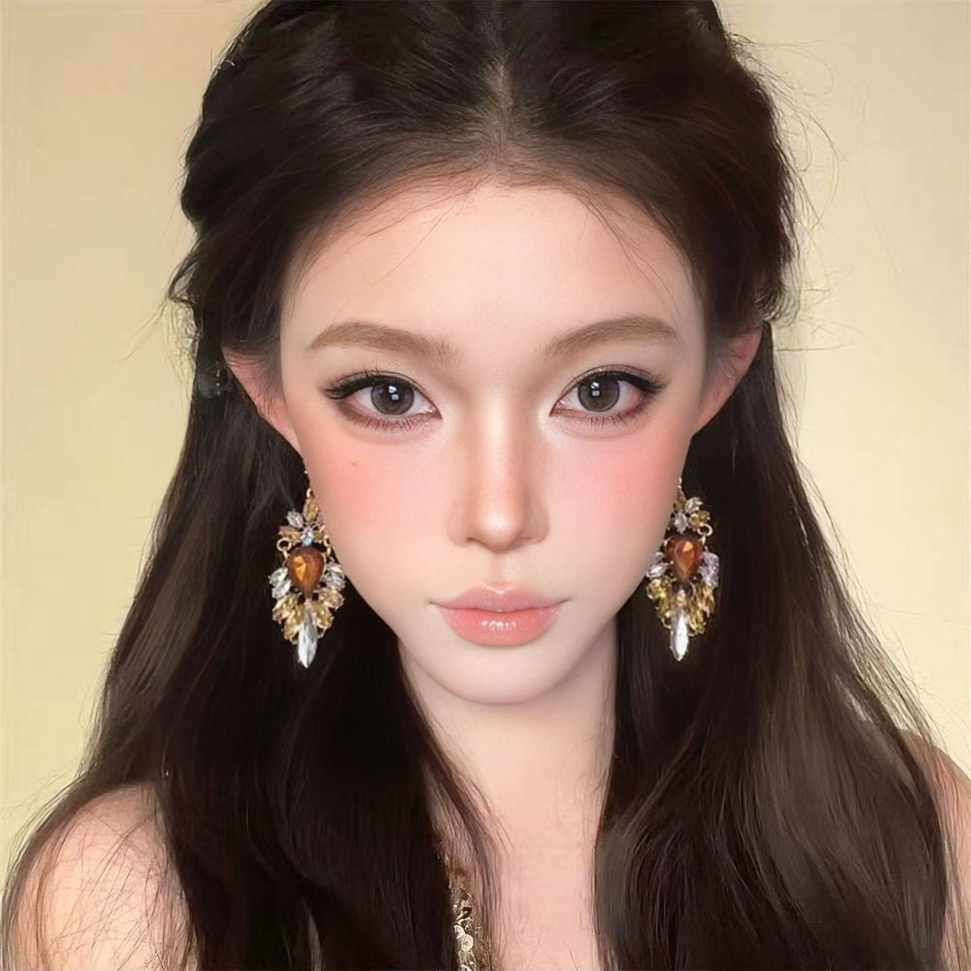 矜贵感轻奢千金大小姐耳饰复古重工锆石夸张耳环长款气质耳钉耳夹,珠宝/钻石/翡翠,合成碳硅石耳饰,淘宝优惠券,粉丝福利购,淘宝优惠卷