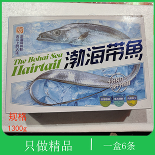 大连海鲜渤海湾新鲜大个白眼秋刀鱼深海活鱼黄海特大整条礼品带鱼