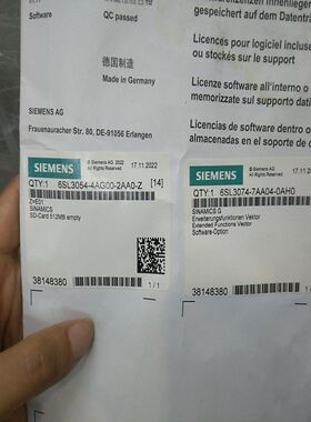 6SL3054-4AG00-2AA0-Z 3张，