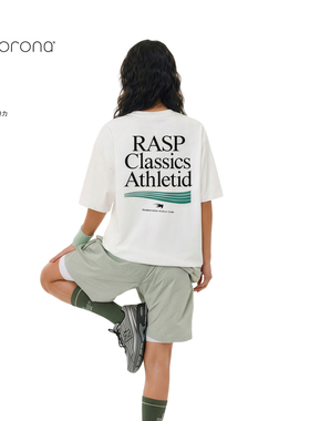 RASP索罗娜凉感速干后背印花弹力透气短袖T恤夏季情侣半袖上衣男